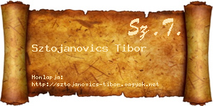 Sztojanovics Tibor névjegykártya