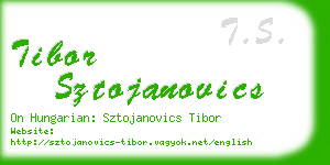 tibor sztojanovics business card